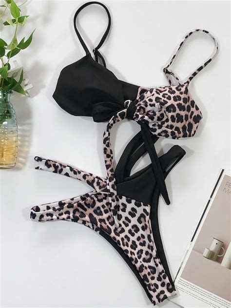 Sexy Women High Waist Bikini Swimsuit Swimwear Female Bandeau Thong Brazilian Bikini Set