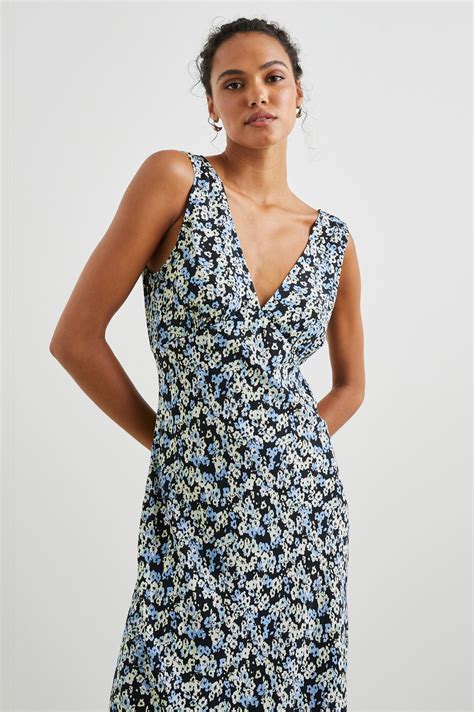 Audrina Dress Midnight Meadow Floral Rails