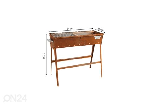 Söegrill Cor Ten terasest GrillSymbol Naked Chef GS ON ee Sisustuskaubamaja