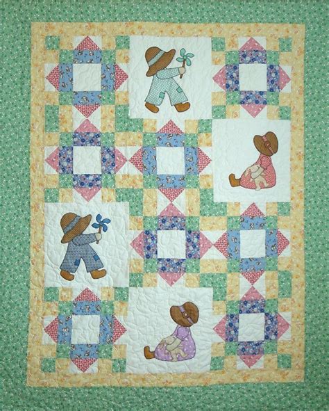 Quilt Pattern Pdf Sunbonnet Sue And Sam Quilt Pattern Doll Quilt Lap