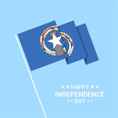 Northern Mariana Islands Independence Day Typographic Design With Flag