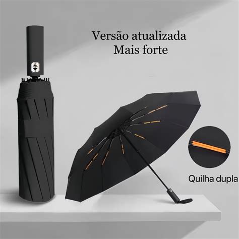 Guarda Chuva Com Ima - Guarda-Chuva Automático Resistente ao Vento - Abre e Fecha com 1 Botão ...
