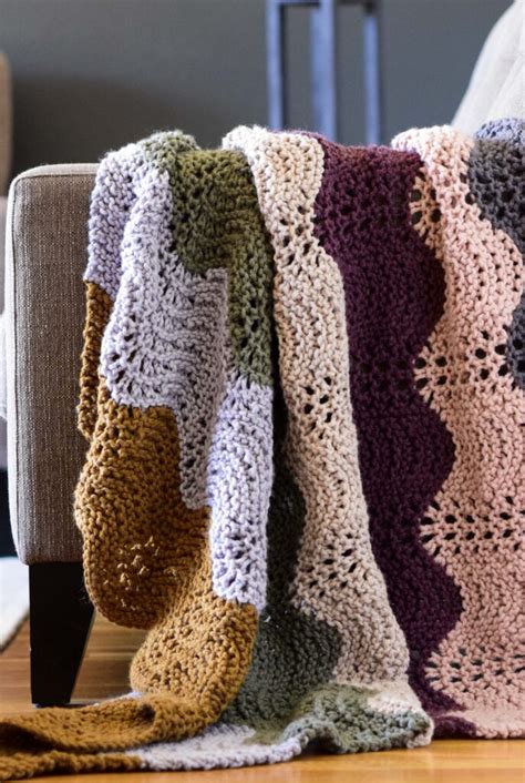 Modern Mountain Throw Knitting Pattern Mama In A Stitch