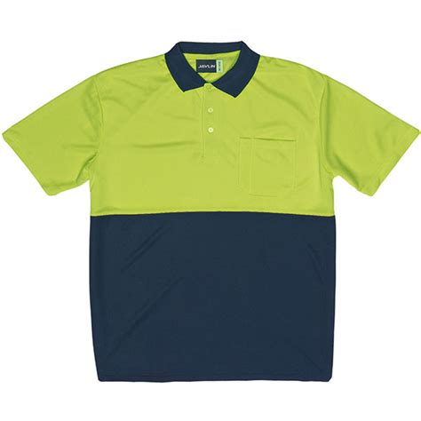 Reflective Tape Two Tone Golf Shirt Golfer Gear Workwear