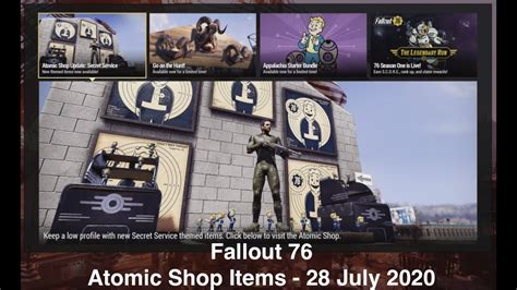 Fallout 76 Atomic Shop Items 28 July 2020 Camo Week Youtube