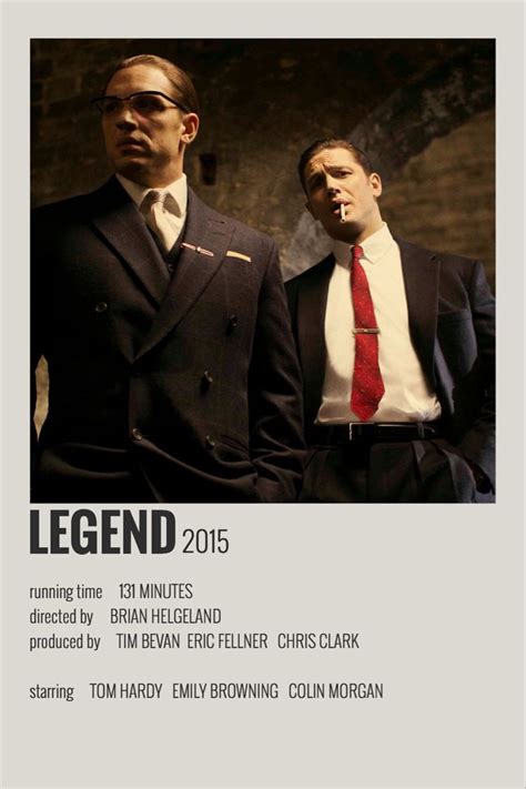 legend (2015) -edwena | Movies to watch, Great movies to watch, Iconic movies