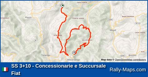 Ss Concessionarie E Succursale Fiat Stage Map Rally Citt Di