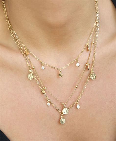 Ettika Crystal Detailed Triple Layer Necklace Macys