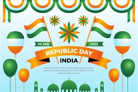 Free Vector | Realistic background for republic day celebration