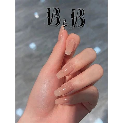 HỎA TỐC NAILBOX MÓNG ÚP TAY THIẾT KẾ THẠCH ĐỤC MÀU NUDE TRÀ SỮA Shopee Việt Nam