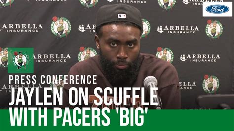 Press Conference Jaylen Brown Reacts To Scuffle With Pacers Goga