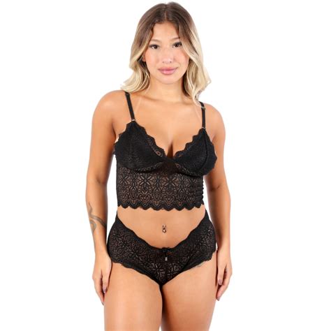 Conjunto Lingerie Renda Sem Bojo Espera Marido Luxo Sensual Lingerie Feminina Moda Intima