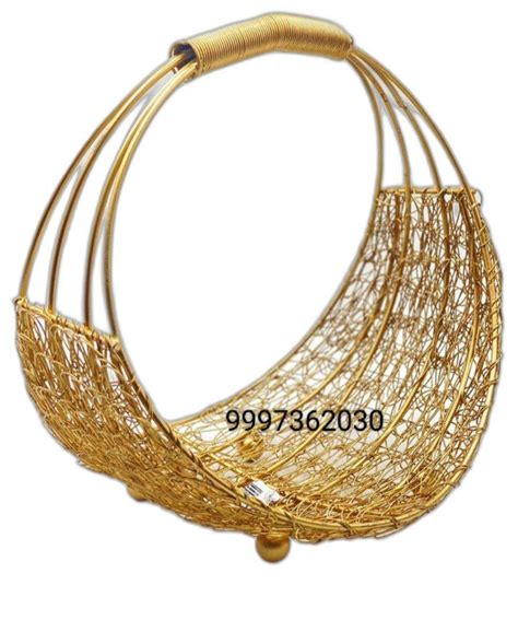 Golden Metal Wire Hamper Basket At Rs 250 Set In Moradabad ID