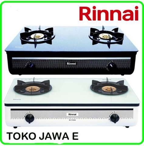 Promo Rinnai Ri 712 Gab Kompor Gas 2 Tungku Api Lilin Body Kaca Super