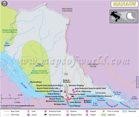 Manaus Brazil Map | Manaus Map | Parque estadual, Manaus, Parque nacional