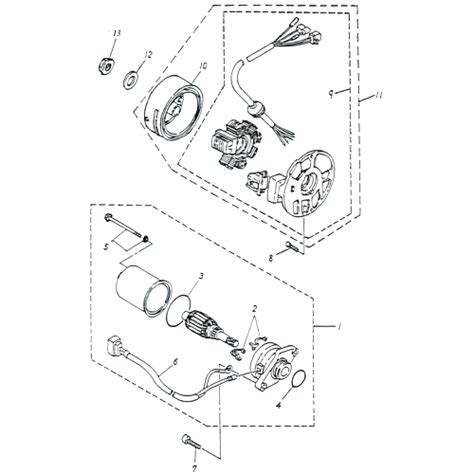 Generator Starting Motor OEM ADLY Her Chee SuperSonic Scooter