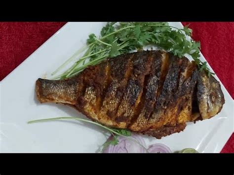 Fish Grill Recipe Sea Bream Fish Oven Malayalam Ep Youtube