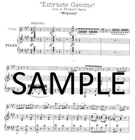 Buy Entr Acte Gavotte From Mignon Online At Flute World