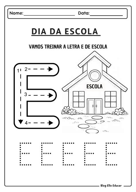 Atividades Dia da Escola Educação Infantil: Livro gratuito