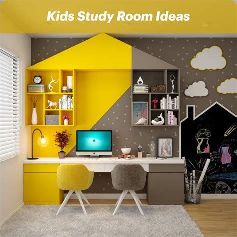 Kids Study Room With Bedroom Ideas For Your Home Designcafe Study