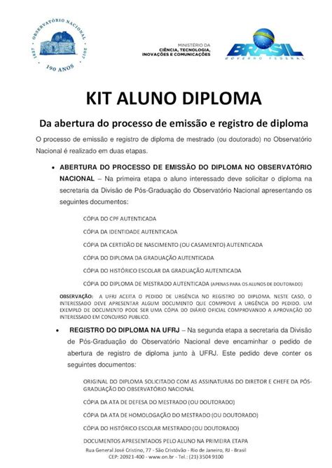 Pdf Da Abertura Do Processo De Emiss O E Registro De Diploma Kit