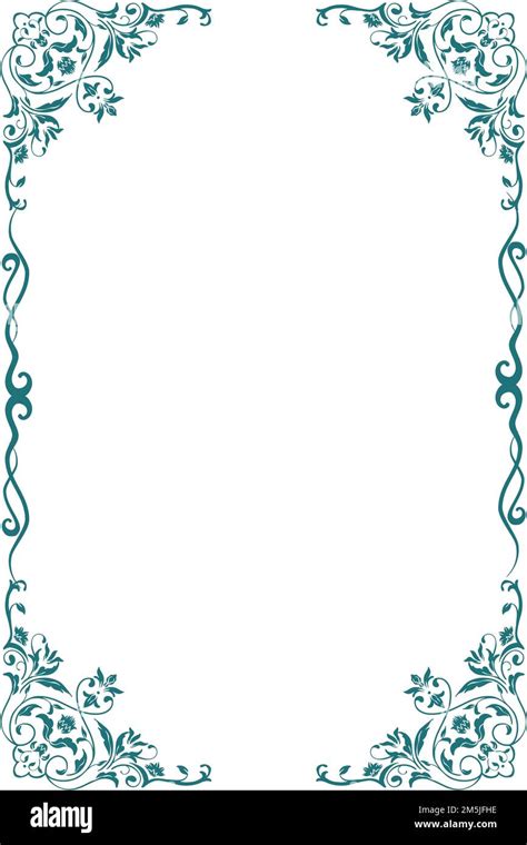 simple  floral frame  border stock photo alamy