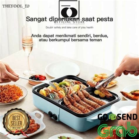 Jual Barbeque Grill Pan Electric Hot Pot In Korea Jepang Panggangan Tf Shopee Indonesia