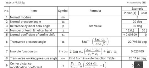 Involute Function Table For Gears Needed Rmechanicalengineering