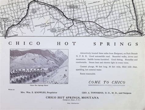 Chico Hot Springs Montana Hotel Lodge Yellowstone Trail 1914 Print Ad