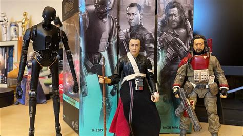 Star Wars The Black Series Rogue One K 2SO Chirrut Imwe Baze Malbus