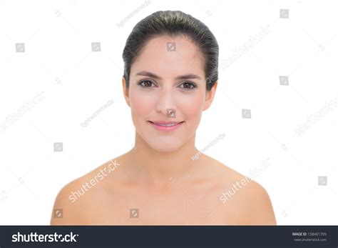 Smiling Bare Brunette Looking Camera On Stock Photo 158401799 Shutterstock