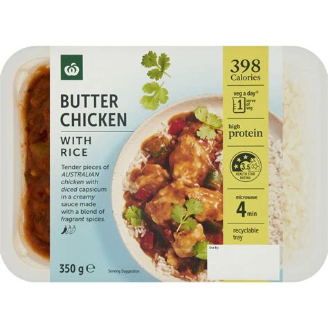 Woolworths Calorie Controlled Butter Chicken With Rice 350g Woolworths