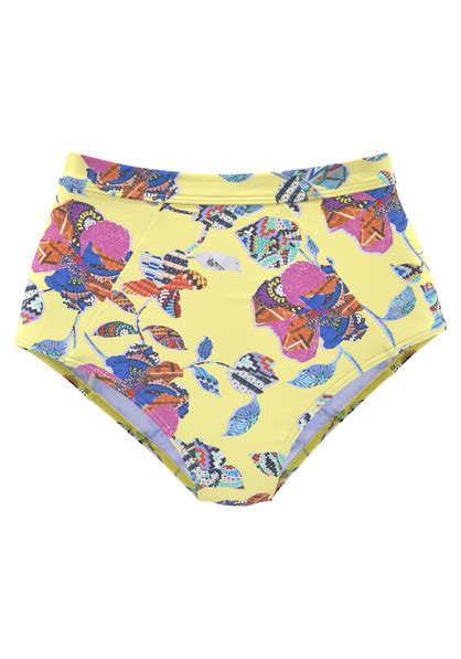 Sunseeker Highwaist Bikini Hose Jam Gelb Bunt