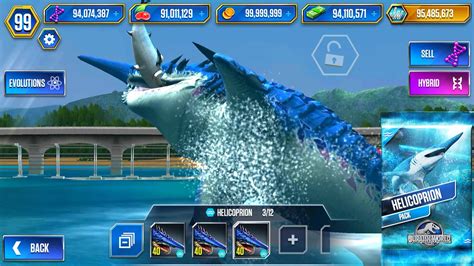 Helicoprion Unlocking X Max Level Jurassic World The Game Youtube