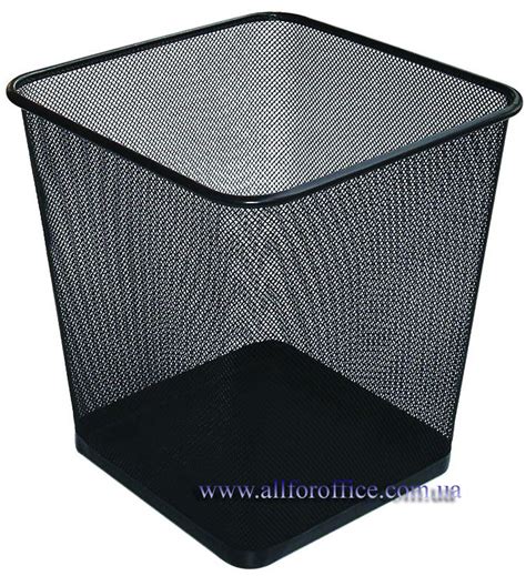 Корзина для бумаг металлическая прямоугольная черная купить Киев ...