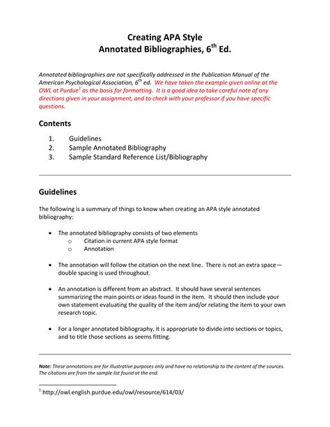 Annotated Bibliography Apa Pdf