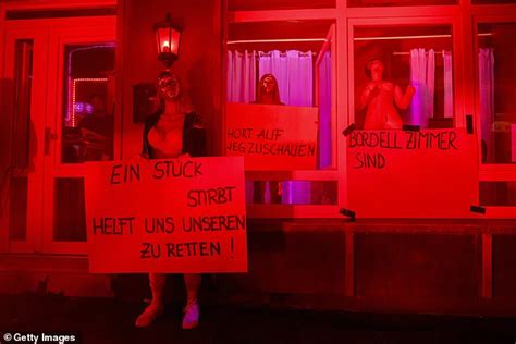 Hamburg Sex Workers Demand Germany S Brothels Reopen Daily Mail Online