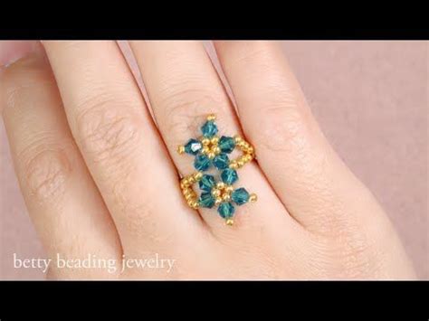 Easy To Make Flower Beaded Ring Tutorials Jewelry Making At Home In