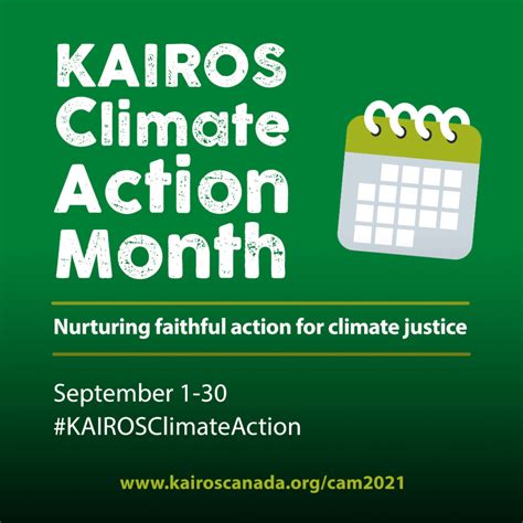 Media Release Kairos Climate Action Month Poised To Empower Canadians