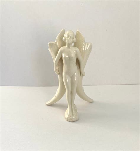 Art Deco Porcelain Nude Double Vase Nymph Etsy