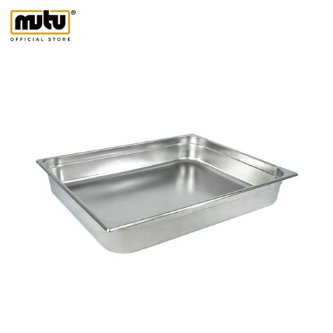 jual food pan  kedalaman  cm stainless steel pan  shopee