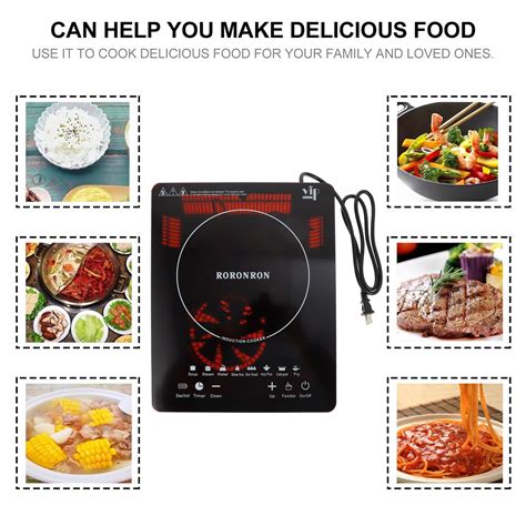 Induction Cooktop Induction Hot Plate With LED Display 1500W Countertop Burner Portable Black