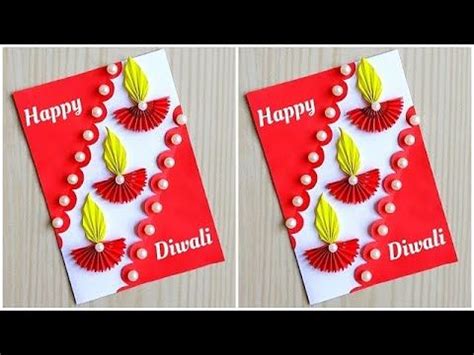 Diwali card making handmade easy / How to make Diwali greeting card ...