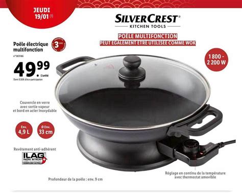 Promo Poêle électrique multifonction silvercrest chez Lidl