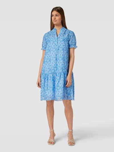 JOOP Knielanges Kleid Mit Allover Logo Muster Bleu Online Kaufen