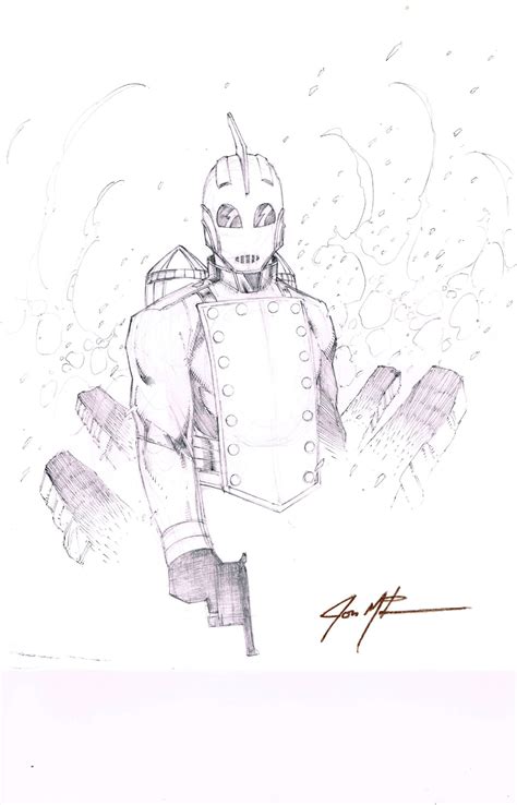 Rocketeer Jon Malin In Byron Hamms Rocketeer Comic Art Gallery Room