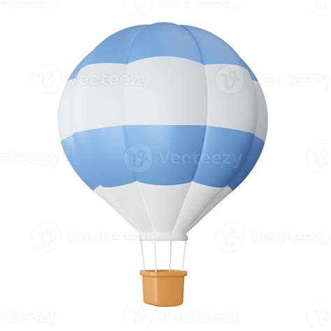 D Rendering Colourful Hot Air Balloon Png