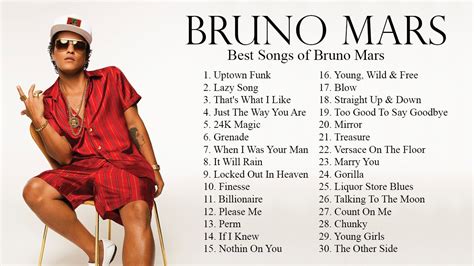 Best Of Bruno Mars Top Bruno Mars Hits Top 30 Song Best Hits