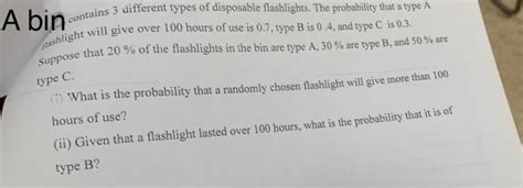 Answered A Bin Contains 3 Different Types Of Bartleby