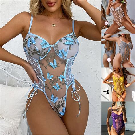 Women S Sexy Lingerie Babydoll Sleepwear Underwear Lace Dress G String Nightwear Ebay